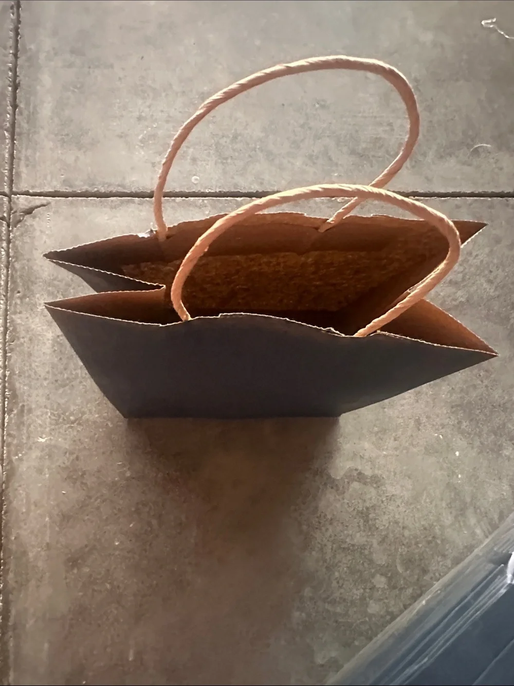 Navy Blue Kraft Paper Gift Bags with Natural Handle - 80 qty.